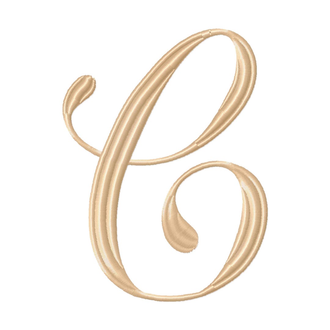 4 Inch Script Wedding MONOGRAM Embroidery Font #1107-4 - Etsy