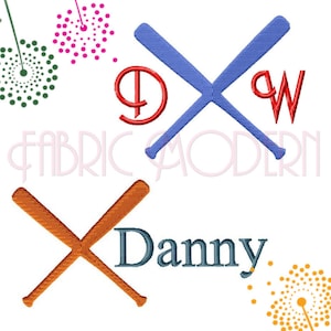 BASEBALL BAT design Machine Embroidery Design  applique'  sports  name frame   #690