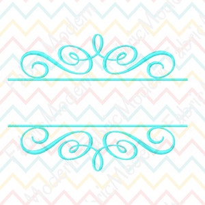 DELADE MONOGRAMRAMAR Maskinbroderidesign Set med 4 ramar i två storlekar vardera bild 2