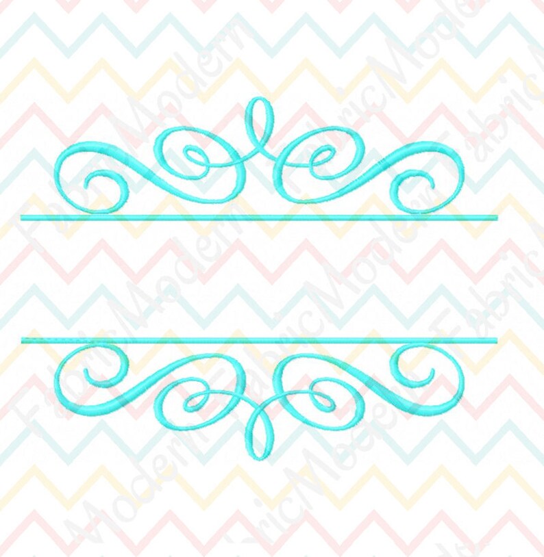 DELADE MONOGRAMRAMAR Maskinbroderidesign Set med 4 ramar i två storlekar vardera bild 2