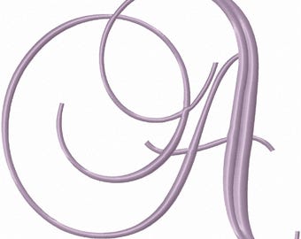 Fancy Script Monogram Embroidery Font (6 inch) - BX Included
