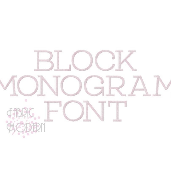 2.5" Block Modern  Machine Embroidery Font  Monogram embroidery monogram font modern monogram font BX PES #948