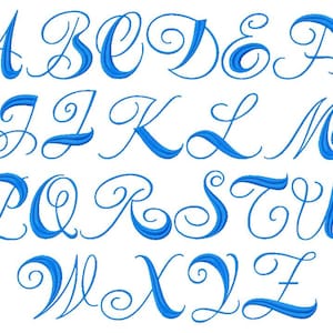Embroidery monogram Font Design Fancy Monogram fonts set in three sizes, 2, 3 and 4 inch, #383