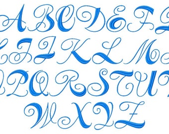 Embroidery monogram Font Design Fancy Monogram fonts set in three sizes, 2, 3 and 4 inch, #383