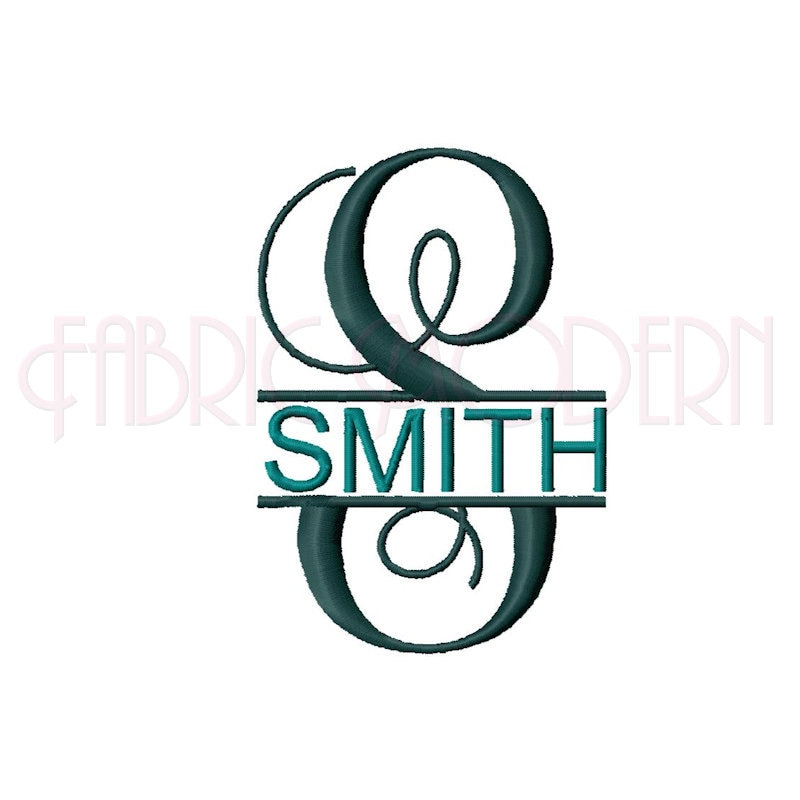 VINE SPLIT MONOGRAM Embroidery Font Design split letter name frame 3 …