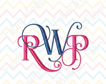 INTERLOCKING MONOGRAMM modernes Alphabet 5 und 75 cm #508