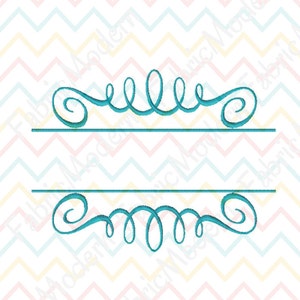 DELADE MONOGRAMRAMAR Maskinbroderidesign Set med 4 ramar i två storlekar vardera bild 3