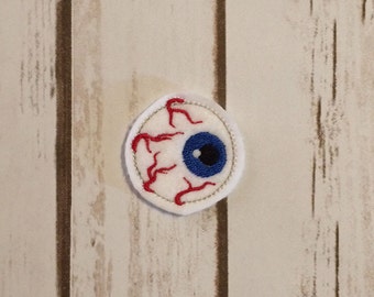 GOOGLY EYE FELTIE Maschinenstickerei Design, gruseliger Augapfel Filz, perfekt für Halloween Gastgeschenke, #566