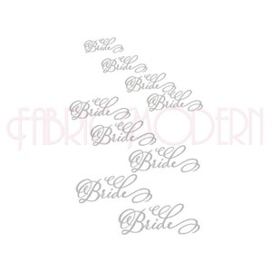 BRIDE Calligraphy Machine Embroidery Design fancy typography in multiple sizes 556 image 2
