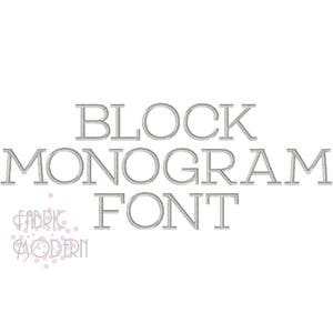 1.5&quot; Block Modern  Machine Embroidery Font  Monogram embroidery monogram font modern monogram font BX PES #948