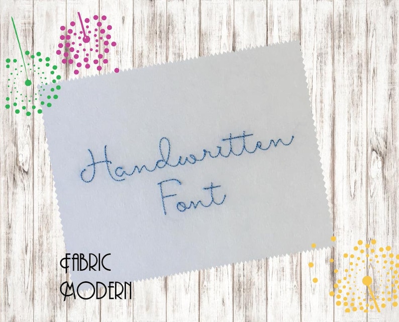 3/4 Hanna Handwriting Handstitch Script Machine Embroidery Font Hand Stitch Monogram BX PES image 4