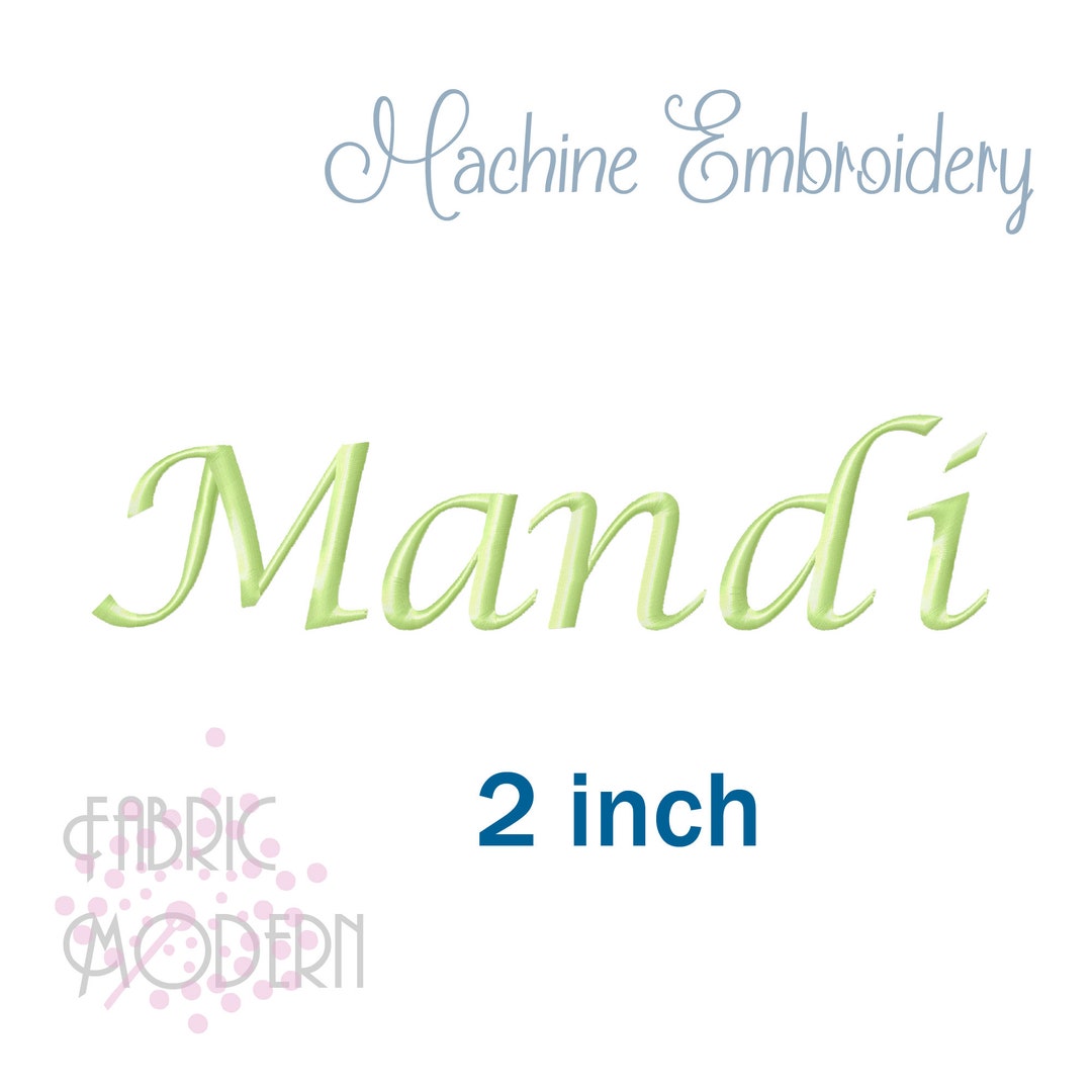 2 Inch Mandi Embroidery Font Alphabet 1038 - Etsy