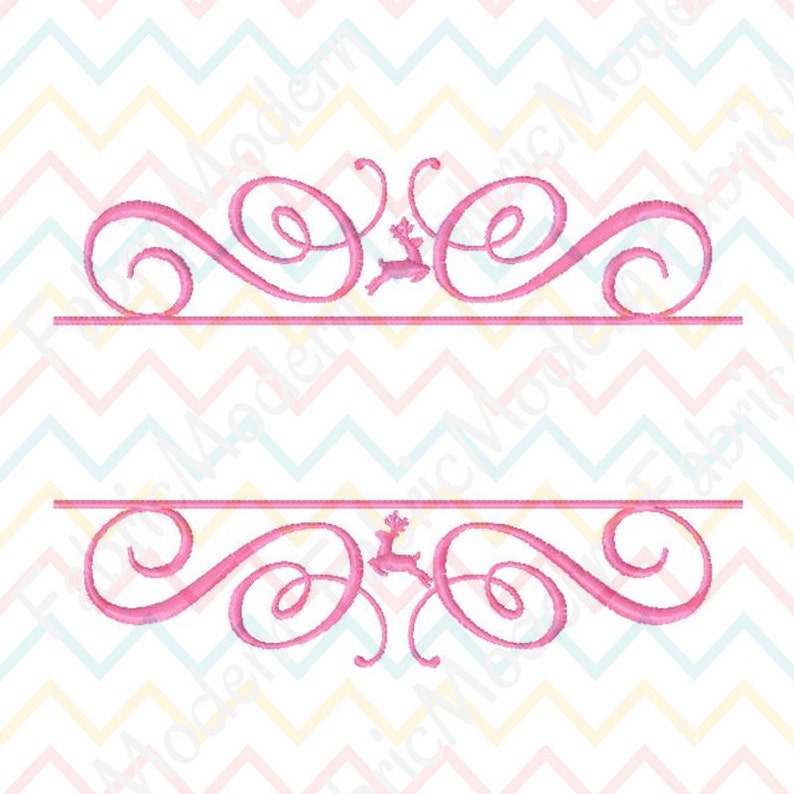 SPLIT MONOGRAM FRAMES Machine Embroidery Design Set of 4 Etsy
