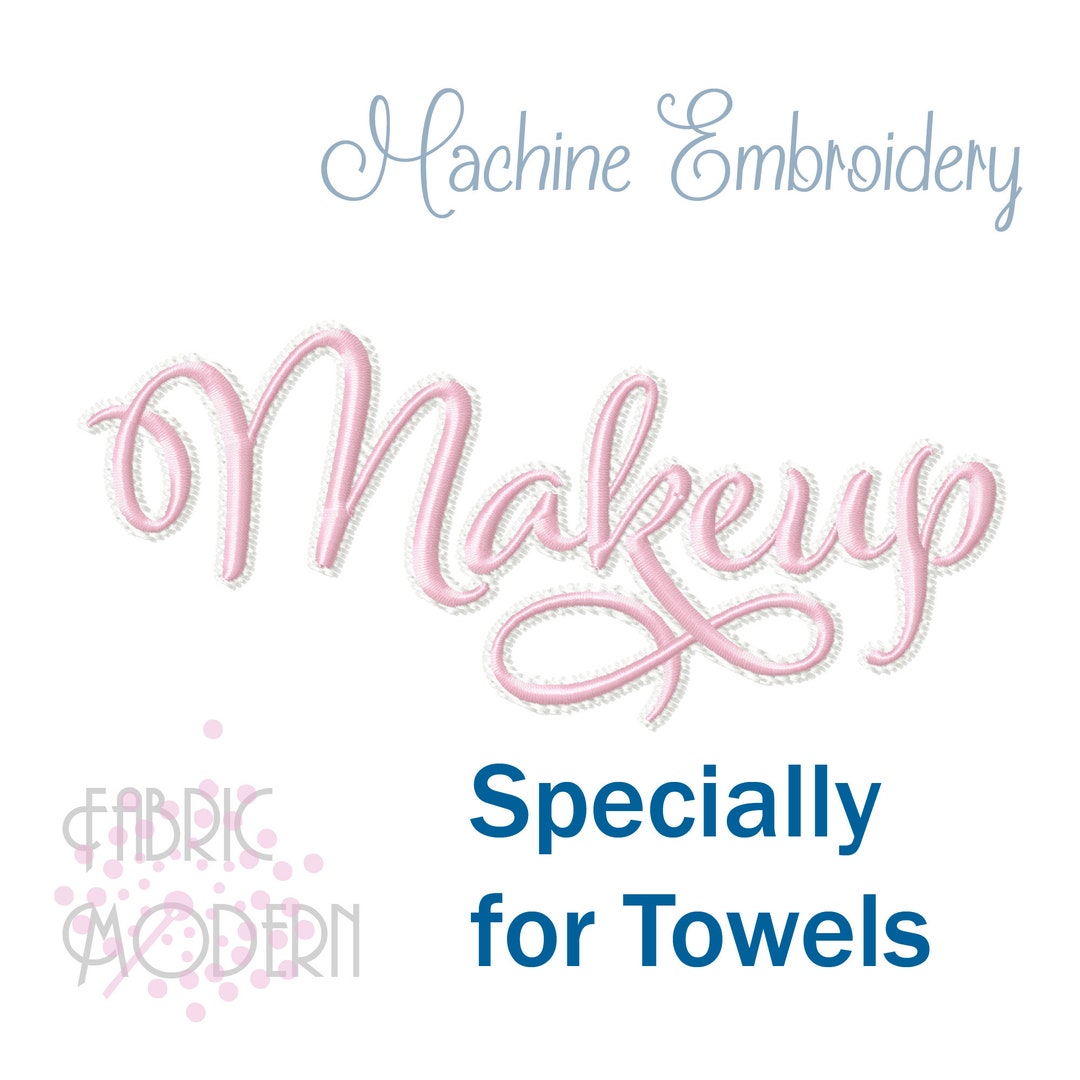 Makeup Towel Design Embroidery Design 7 Sizes 1180 Etsy 