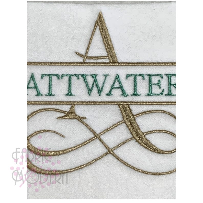 VINE SWASH split MONOGRAM Embroidery Font Design 4x4 hoop All letters #630 image 3