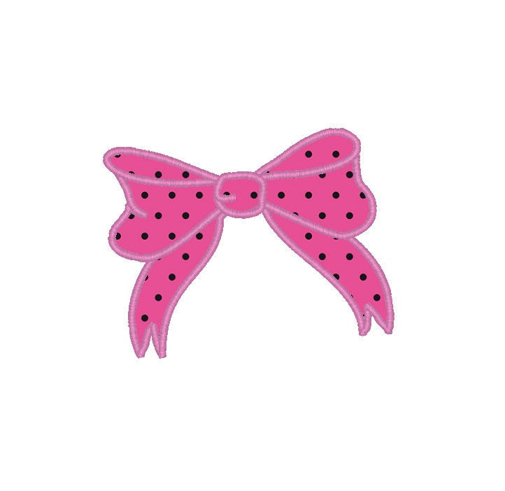Ribbon Bow Applique' Embroidery Design Fancy Bow With Etsy UK