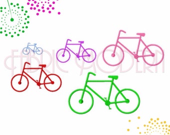 Bicycle Embroidery Design  cycling design  two wheeler  multiple sizes   #417