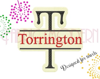 SPLIT LETTER MONOGRAM Embroidery Font Design towel embroidery split monogram embroidery fonts knockdown machine embroidery   #756