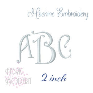 2 inch Oliver Twist MONOGRAM  Font Embroidery design  #1184-2