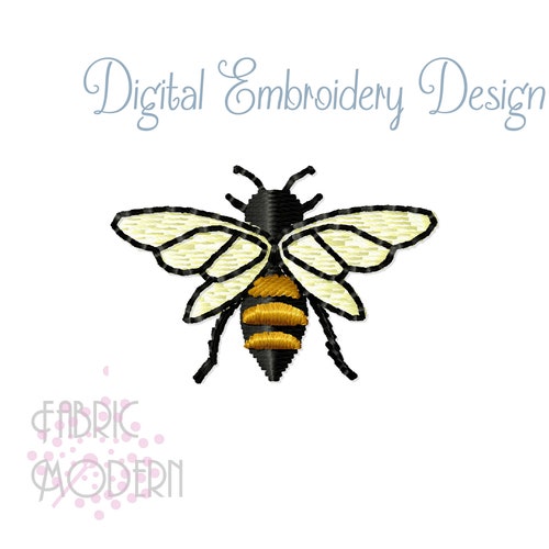 Bumble Bee Machine Embroidery Design Bumblebee Embroidery Etsy