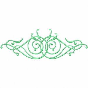Embroidery Design  fancy flourish for linens Victorian architectural machine embroidery pattern