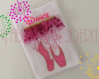 Dance ballet shoes  Machine Embroidery Design Applique'  5x7 and 6x8  ballet  ballet slippers  #747