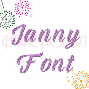 SCRIPT FONT Embroidery Design, Upper and Lower Case,  1&quot;  and 2&quot;, #576