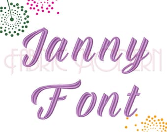 SCRIPT FONT Embroidery Design, Upper and Lower Case,  1"  and 2", #576