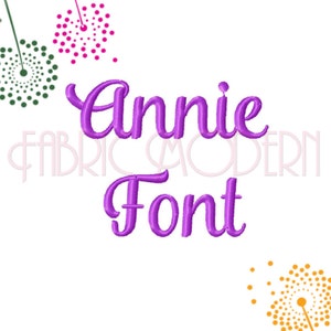1/2 inch ANNIE SCRIPT FONT Embroidery Design  #631-.5