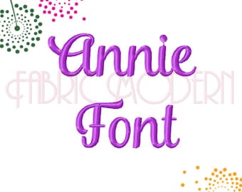 1/2 inch ANNIE SCRIPT FONT Embroidery Font Design  #631-.5