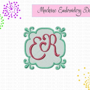 MONOGRAM FRAME for Towels  Embroidery Design border for towel towling and plush fabric  #879