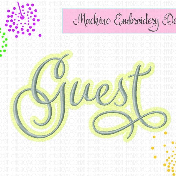 Guest  Towel design  Embroidery Design. guest towel embroidery  Fancy script with flourishes  six sizes  wedding  linens  #891