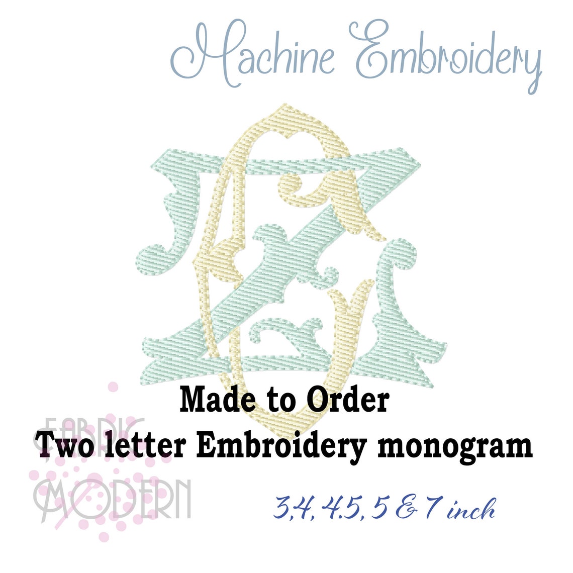 Two Letter Interlinked Monogram - Made to Order - Etsy