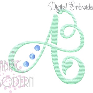 bordado 2 colores MONOGRAMA Diseño de fuente #933-3