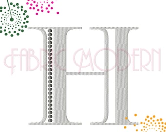 MONOGRAM two color Font Embroidery three sizes  bx  monogram alphabet  3  3.5 and 4" #534 DAX