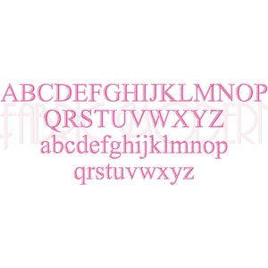 TYPEWRITER FONT Embroidery Design  embroidery fonts sized for vine split monogram (#703) for towels  #795
