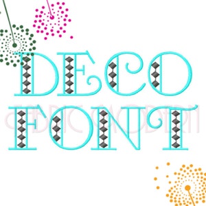 ART DECO MONOGRAM Font Embroidery embroidery fonts two color monogram font Two sizes  bx  monogram alphabet  1 and 2&quot; #591