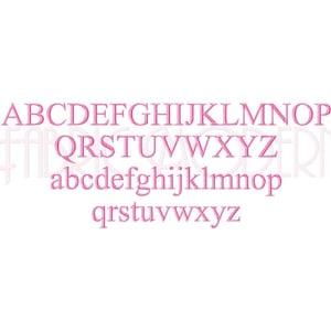 Typewriter Embroidery Font 2 small sizes #795