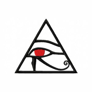 EYE OF HORUS Machine Embroidery Design Egyptian design triangle design embroidery pattern instant download #435
