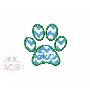 Perro pata apliques cachorro diseño animal print diseño pata máquina bordado diseño pata impresión apliques BX PES #256