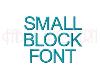 SMALL BLOCK FONT Embroidery Font Design  embroidery fonts 2 sizes  great for split monograms  #540