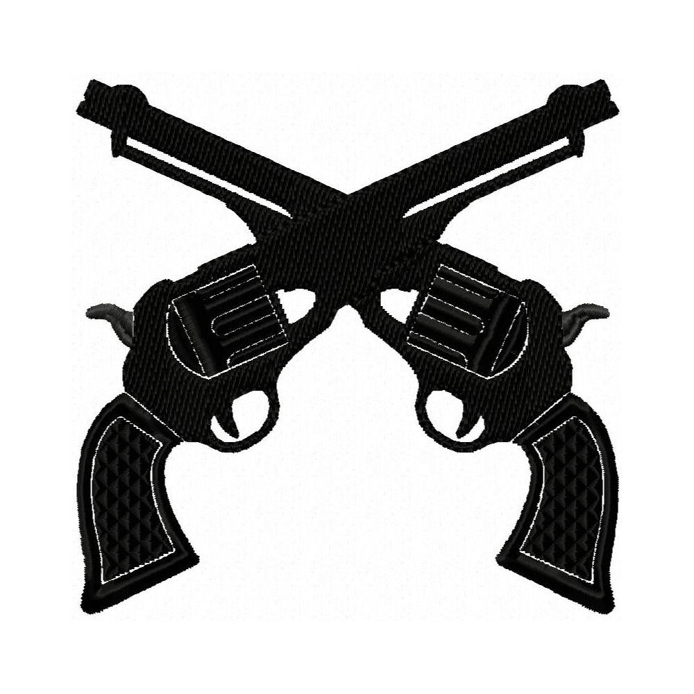 crossed six shooters clip art