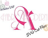 FANCY MONOGRAM FONT Silhouette Cricut svg cutting file All letters included #C127