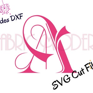 MONOGRAMA FANCY FONTE Silhueta Cricut arquivo de corte svg Todas as letras incluídas #C127