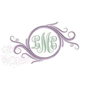 APPLIQUE&#39;   MONOGRAM FRAME  Embroidery Design  Vintage  embroidery wreath  monogram wreath  wedding  round frame  4 to 7 inch  #594