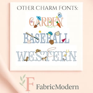 1.5 inch Dinosaur Charms Embroidery Font with 7 decorative charms for a custom name design #1289 image 6