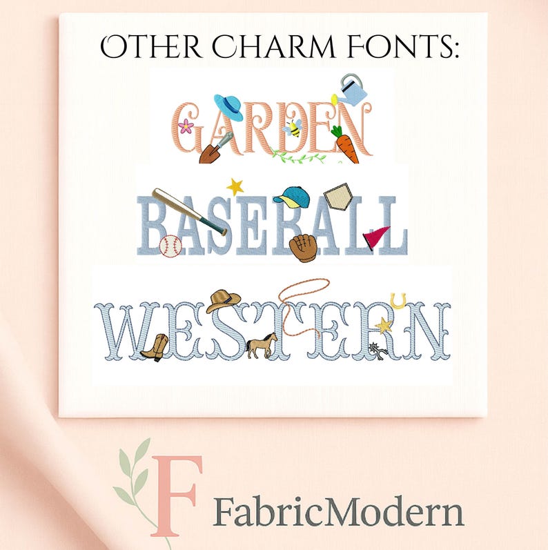 1.5 inch Dinosaur Charms Embroidery Font with 7 decorative charms for a custom name design #1289 image 6
