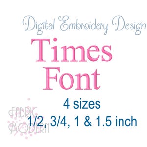 TIMES Fonte para Bordado - Design de fontes pequenas para bordado, de 1/2 polegada a 1,5 polegadas #598
