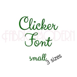 CLICKER FONT  BX font  Embroidery Font  embroidery Design  1 inch  1.5 inch  2 inch  upper and lower case and numbers  #549S