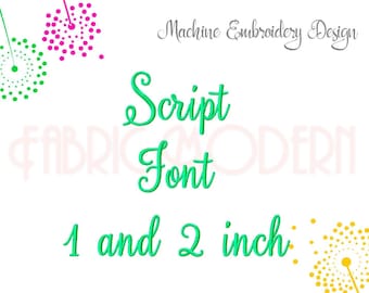 SCRIPT Embroidery Font Design 1 inch font small script calligraphy font cursive font embroidery fonts fancy font  #776